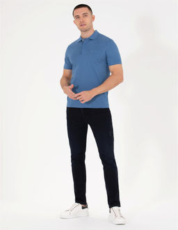 Koyu Mavi Regular Fit Polo Yaka Merserize Ti__rt - Pierre cardin фото 3