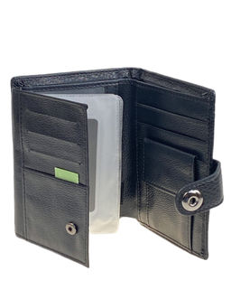 Кошелек-органайзер мужской из натуральной кожи, цвет черный - Greta фото 2