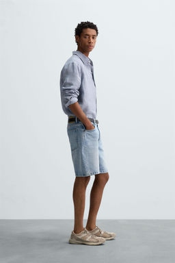 REGULAR FIT DENIM BERMUDA SHORTS - Zara фото 22