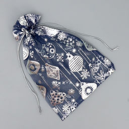 Цена за 20 шт. Мешочек подарочный органза Серебро, 16 х 24 см +/- 1.5 см - Дарите счастье фото 4