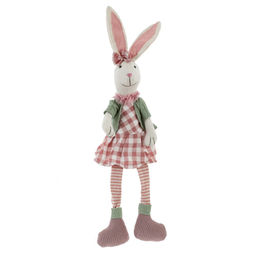Игрушка набивная "Заяц/Зайка", L13 W12 H62/28 см, 2в.