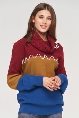 Свитер женский BY192-40017. 037/176/036/10480 ниагара/горчица/марсала/молоко