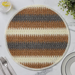 Салфетка сервировочная Доляна Vincula, d=38 см, цвет коричневый  фото 10