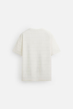 STRIPED IRREGULAR TEXTURE T-SHIRT - Zara фото 7