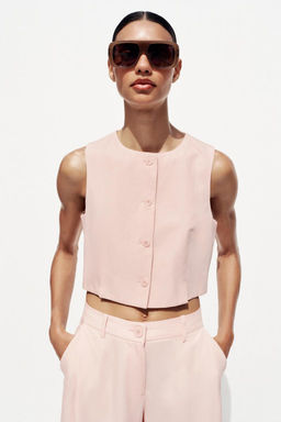 SHORT WAISTCOAT WITH VENTS - Zara фото 2