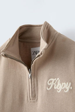 EMBROIDERED SWEATSHIRT WITH ZIP - Zara фото 3