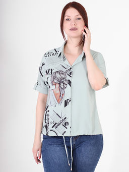 Блузка светло-зеленая Almond