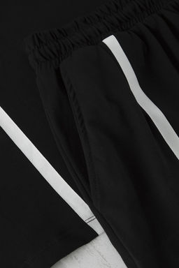 TRENDYOL MAN Siyah Regular Fit Bask?l? Orme Buyuk Beden Pijama Tak?m? TMNSS25AI00000 - Trendyolmilla фото 3