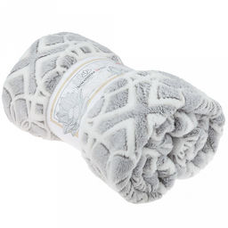 Плед/покрывало 220х200см "Царевна", велсофт "Bamboo" набивной, полиэстер 100%, плотность 260г/м2, упаковка: 20х33см пояс бумажный, "Домашняя мода" (Россия)