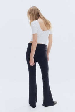 Pantalon acampanado de punto fino - H&m фото 4