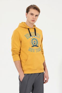 Мужская толстовка с капюшоном цвета шафрана - U.s. polo assn фото 3