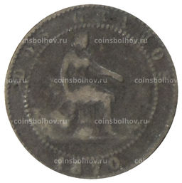 Монета 2 сентимо 1870 года Испания
