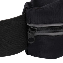 Спортивная сумка чехол на пояс LuazON, управление телефоном, отсек на молнии, чёрная - Luazon home фото 3