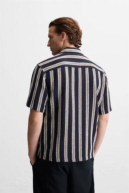 STRIPED TEXTURED SHIRT - Zara фото 3