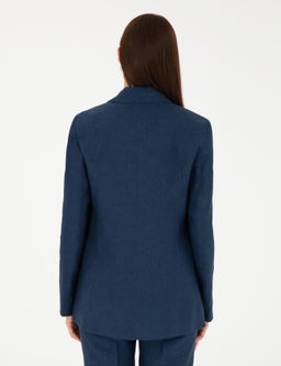 Lacivert Regular Fit Keten Ceket - Pierre cardin фото 5