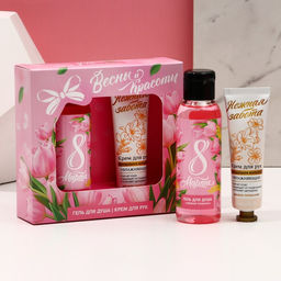 Набор Весны и красоты!, гель для душа, 100 мл и крем для рук, 30 мл