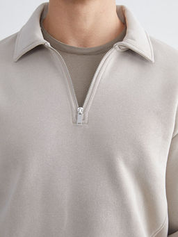 Polo Yaka Erkek Sweatshirt