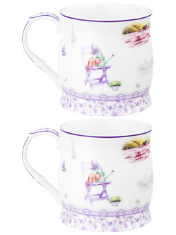 Набор 2 кружек 300 мл 11,5*8,5*8,5 см Лаванда NEW BONE CHINA, фарфор - Elan gallery фото 5