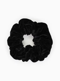 Цена за 2 шт. Резинка для волос «Орбита», джемма бархат, 10 см, чёрная