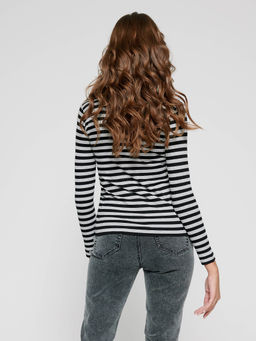 CONTE Водолазка в полоску из вискозы премиального качества LD 1037 black-grey - Conte elegant фото 3