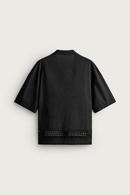 CAMISA RELAXED FIT CENEFA COMBINADA / Negro - Zara фото 8