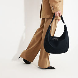 Сумка-мешок на молнии, наружный карман, длинный ремень, цвет тёмно-синий - Simaland фото 8