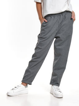 Брюки черная клетка для девочки 22-7968 клетка - Mini maxi фото 6