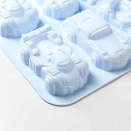 Форма для выпечки Доляна Гонки, силикон, 29.5?27 см, 6 ячеек (11.5?6.5 см), голубая  фото 5