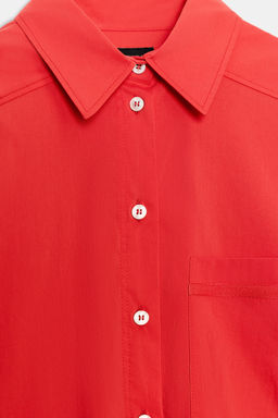 CAMISA POPEL?N OVERSIZE / Rojo - Zara фото 10