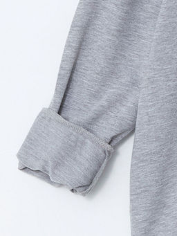 Bisiklet Yaka Uzun Kollu Bask?l? K?z ?ocuk Sweatshirt - Waikiki фото 3