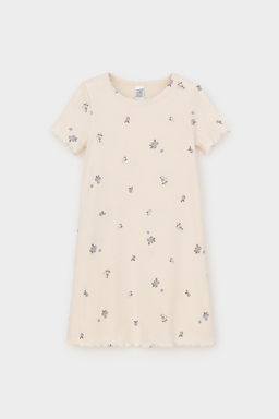 К 1180/айвори,голубика и цветы сорочка ночная для дев