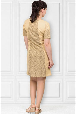 Туника трикотажная с принтом, крем (456-3) - Плиона фото 4