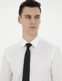 Beyaz Slim Fit Uzun Kollu Basic G_mlek - Pierre cardin фото 2