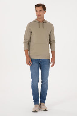 Erkek Regular Fit Kapi_onlu A__k Haki Basic Sweatshirt Sepette S_rpriz _ndirim - U.s. polo assn фото 4