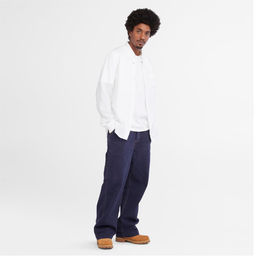 Мужская рубашка Timberland Shirt Linen Pocket белая  фото 2
