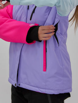 Горнолыжный костюм женский зимний фиолетового цвета 016F - Chunmai фото 16