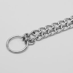 Ошейник - удавка металлический двухрядный, 55 см, толщина проволоки 2,5 мм - Пижон фото 4