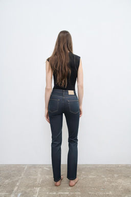 ZW COLLECTION SKINNY HIGH-WAIST JEANS - Zara фото 4