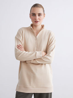 Dik Yaka Kad?n Sweatshirt Tunik