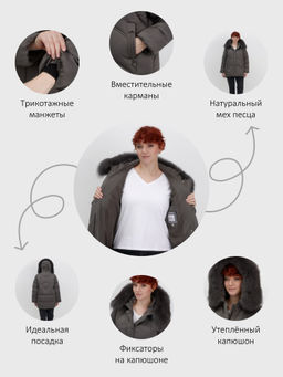 Куртка зимняя с мехом Бренд: Visdeer  фото 25