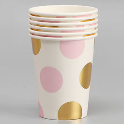 Стаканы бумажные Горох, 6 шт., цвет розовый - Страна карнавалия фото 2