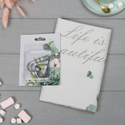 Кухонный набор «Этель» Eucalyptus: полотенце 40×73 см, саржа 190 г/м², формочки для печенья