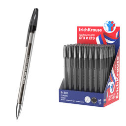 АКЦИЯ Цена за 48 шт. Ручка гелевая ErichKrause R-301 Gel Stick Classic 0.5, для ОГЭ/ЕГЭ, цвет чернил черный (в коробке-дисплее по 48 шт.)