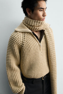LIMITED EDITION WAFFLE-KNIT JUMPER - Zara фото 6