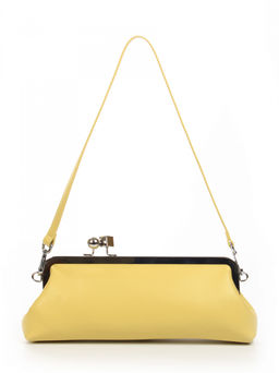 LACCOMA сумка АУ4892-светло желтый натуральная кожа хлопок