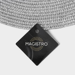 Салфетка сервировочная на стол Magistro «Глори», d=38 см, серебряная