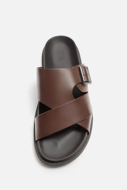 Criss-cross sandals with buckle - Zara фото 15