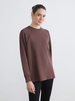 Bisiklet Yaka Oversize Kad?n Sweatshirt Tunik