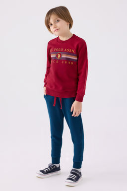 Boy Bordeaux Pajama Set Неожиданная скидка в корзине