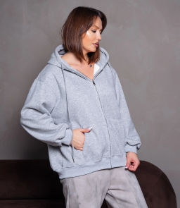 Толстовка #КТ900 (1), серый меланж - Dommod фото 2